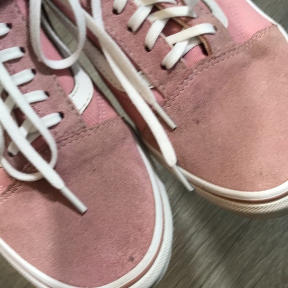 Vans Pink Suede & Canvas Old Skool Lace-Up Sneakers size 9 - Picture 8 of 10